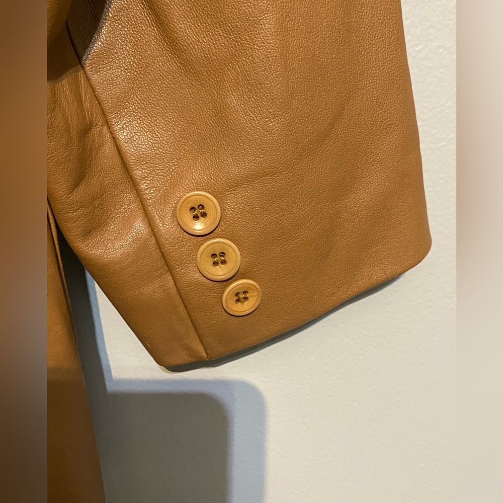 Jos. A. Bank Lambskin Leather Blazer Jacket Men's Tan Brown Coat - Sz S - Picture 6 of 13